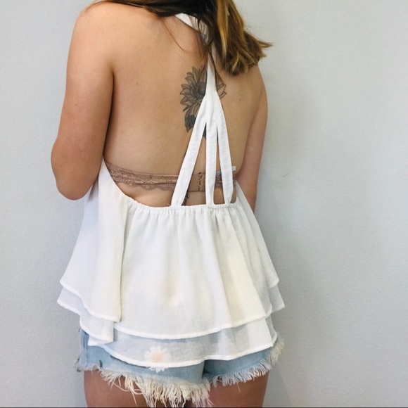 Show Me Your MuMu Tops - Show me Your Mumu white layered backless tank top